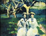 卡兹米尔 马列维奇 : Two Women in a Garden